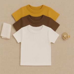 Linha Premium Kit 3 blusas mc bebê